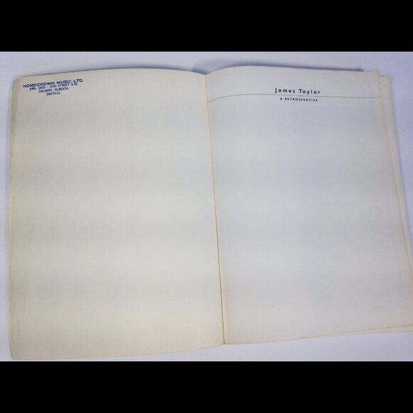 James Taylor - A Retrospective Guitar Tabs & Lyrics Music Book Tablature - Picture 8 of 12
